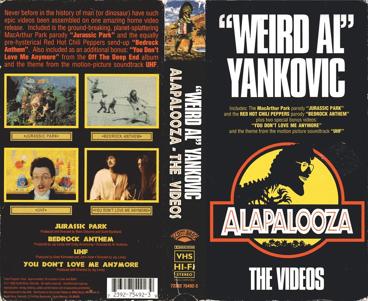 Trashcanman Weird Al Yankovic Alapalooza The Videos Vhs