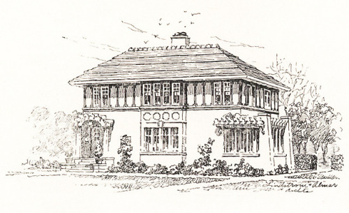 vintagehomeplans:United States, 1912: #180A two-story house...