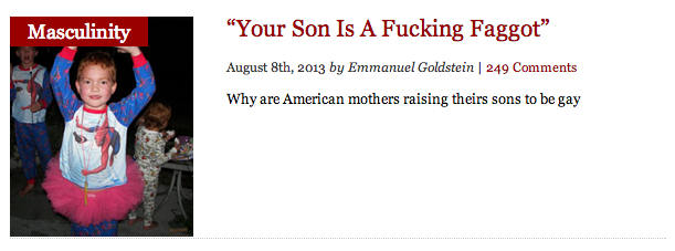 itsvondell:
“corgay:
“ thighclapp:
“ afternoonsnoozebutton:
“ (TW: eating disorders, anti-gay slurs, cissexism, misogyny, all sorts of douchebaggery)
This is my new least favorite website. From their “About Me”
“ “Return Of Kings is a blog for...