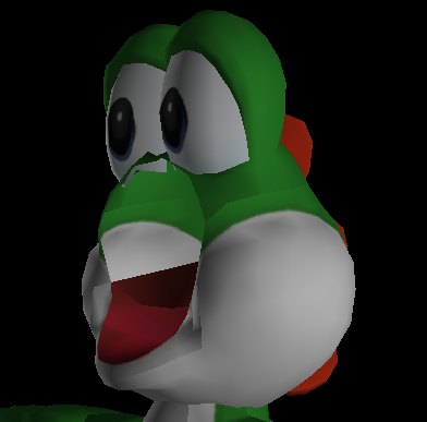 Supper Mario Broth - The anatomy of Yoshi’s face. To better see the...