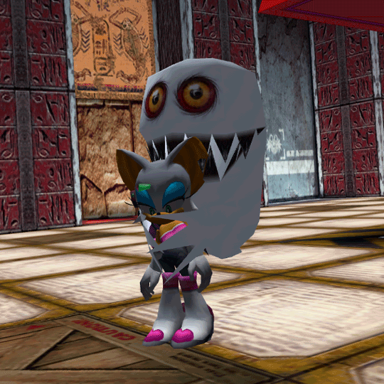 Sonic The Hedgeblog - Rouge getting grabbed by a Boo Ghost, from Egg...