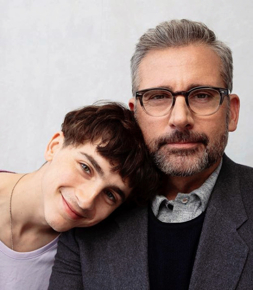 klennnik:Timothee Chalamet and Steve Carell by Jake Chessum