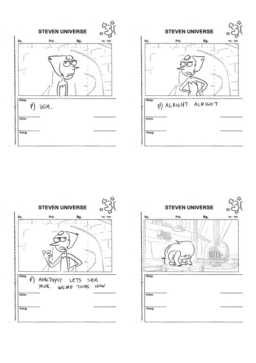 ianjq:A never-before-seen Steven Universe storyboard from...