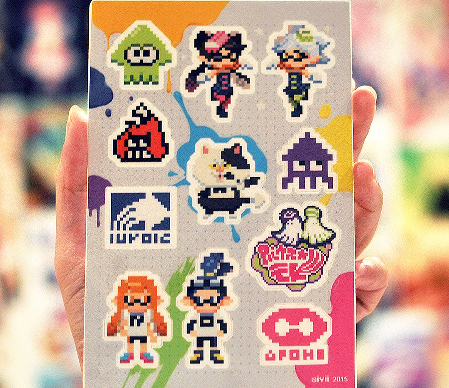 Splatoon Pixel Art Stickers Now Available In My