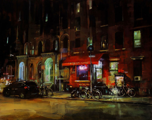 artsnskills:Fractured Light On Urban Landscapes Paintings by...