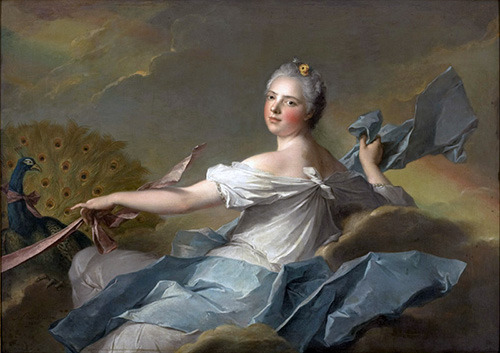 A portrait of Madame Adélaïde de France as ‘Air’ by Jean-Marc Nattier.