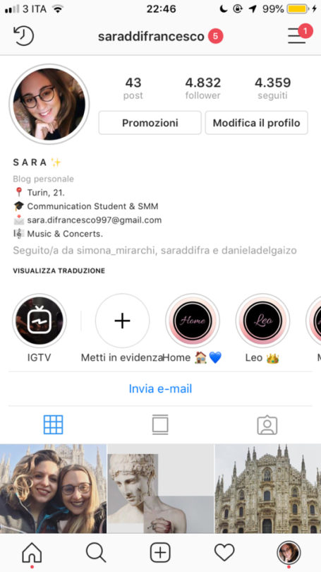 Profilo Instagram Tumblr