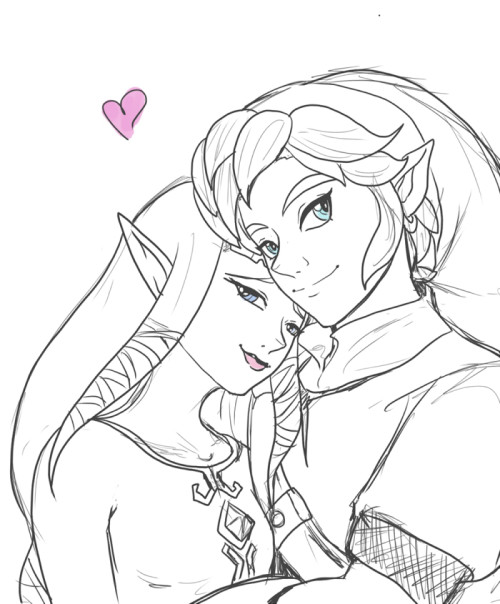 zelink skyward sword zelda princess zelda hylia link sketch