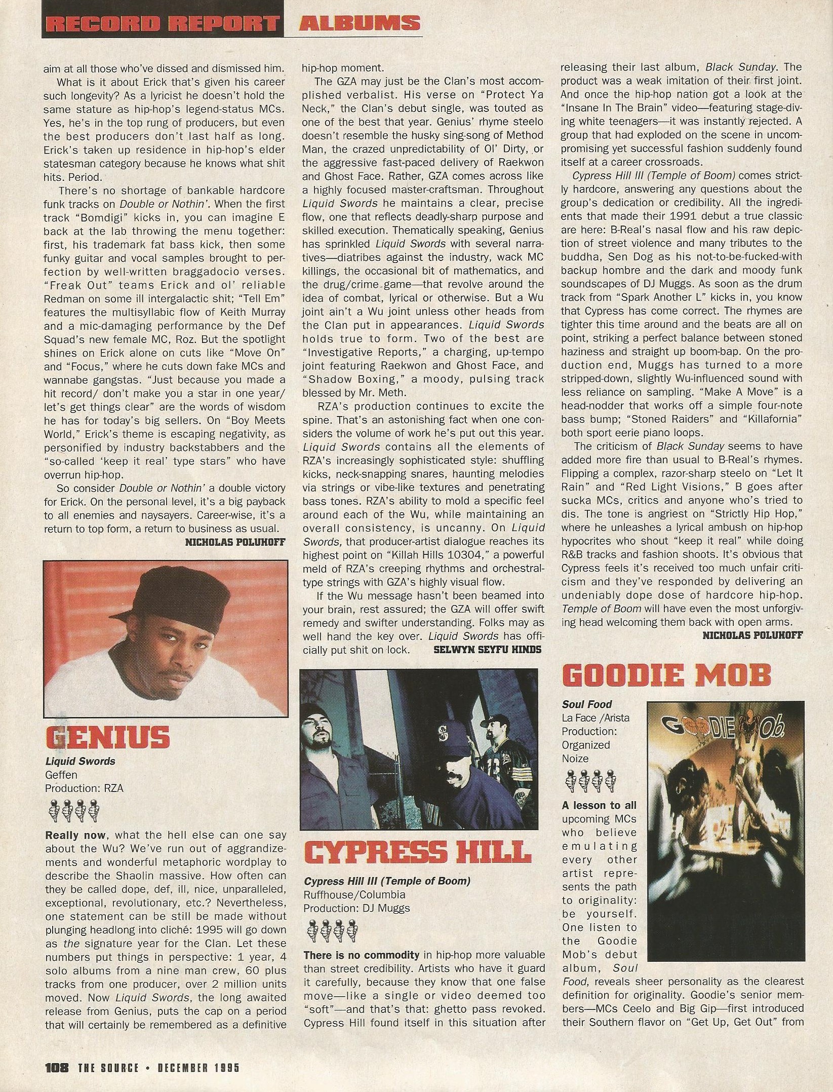 HipHop-TheGoldenEra: Record Report - The Source December 1995