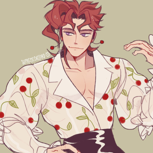 kakyoin cherry shirt