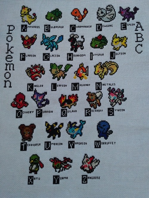pokemon pokemon cross stitch cross stitch nerdy eeveelution pokemon generations