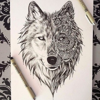 tumblr tattoos wolf