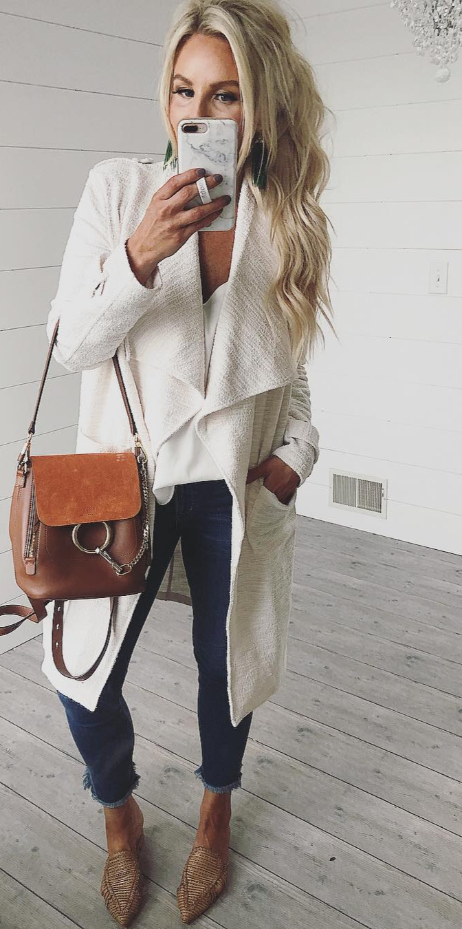 50+ Cozy Outfit Ideas You Need - #Photooftheday, #Dress, #Picoftheday, #Good, #Streetwear The jacket you NEED for transitioning into Fall perfect to dress up or down... work or weekend!!! Obsessed with this coat (Wearing a size medium for reference Shop my exact look by following me on the  App OR use the link in my bio and then click on the pic you want to shop:  