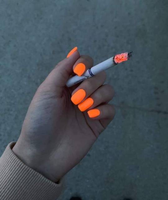 orange nails on Tumblr