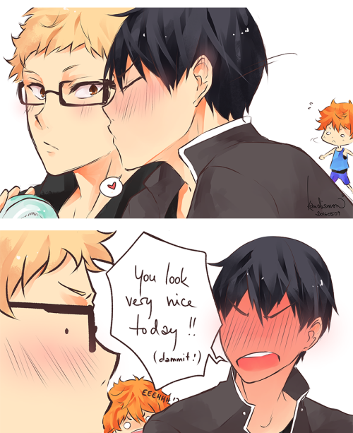 kandismon:in which kageyama tries very hard to say nice things...