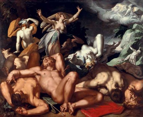 Artemis and Apollo kill the children of Niobe Η Αρτεμης &kap