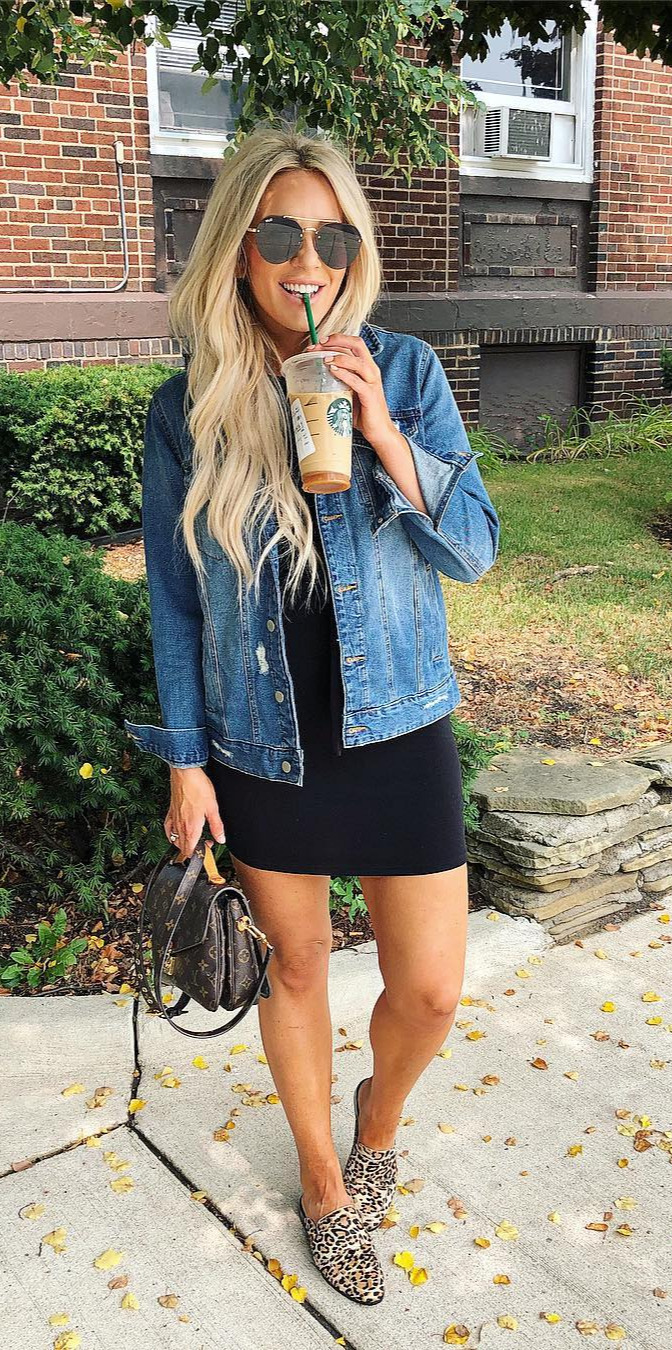 50+ Cozy Outfit Ideas You Need - #Beauty, #Outfit, #Picoftheday, #Loveit, #Pic Happy Monday babes you cansee it super well here but I will link a few more pics in my stories of this adorable $38.00 tee shirt dress (comes in 2 other colors too) I also linked my exact denim jacket, wearing a size small, and the rest of my accessories here for yaTo shop my exact look simply  on the  App OR use the link in my bio:  