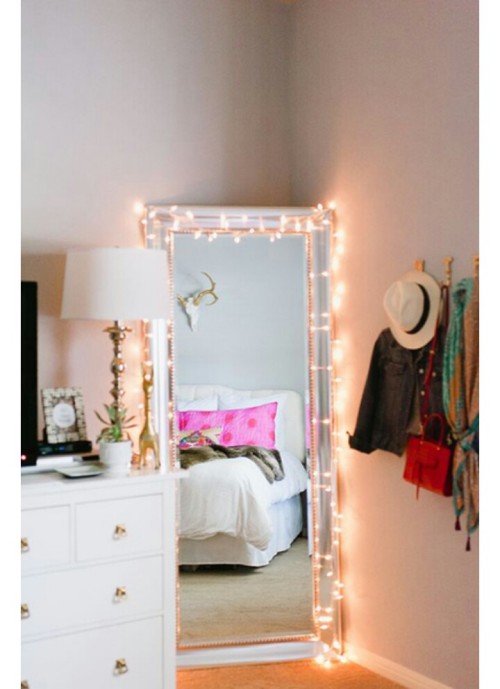 christmas lights bedroom | Tumblr