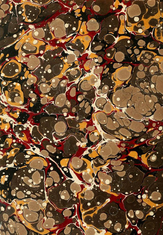 Assortment of marbled endpapers found in the...