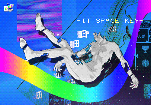 gif cybernetics windows pc cyberpunk sci-fi science fiction futuristic robot matrix rainbow