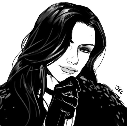 jel-art:Yennefer and Geralt ko-fi sketchesI’m taking bust...