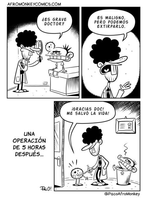 comics webcomic humor tiras cómicas comic strip tumor operation cancer afromonkey