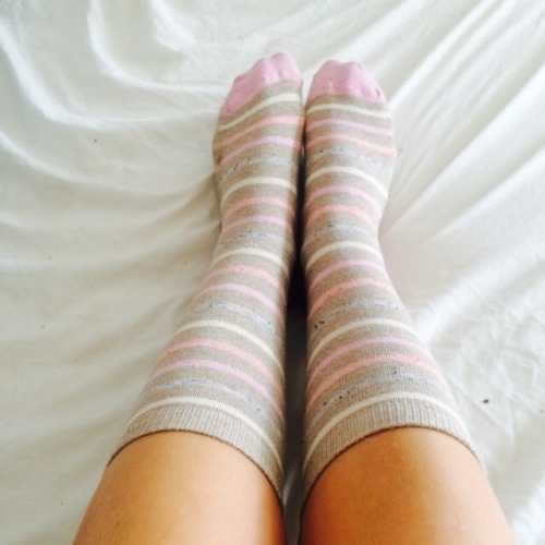 Cotton socks and foot