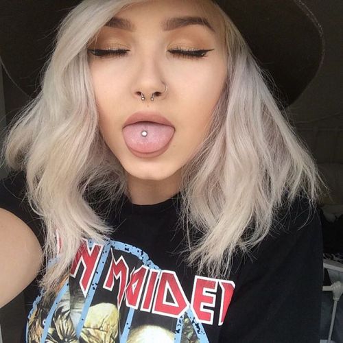 tongue piercing on Tumblr