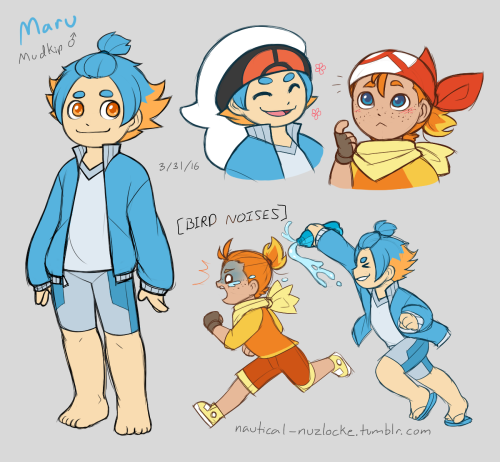 GIJINKA DOODLES! Thought I should design Brendan’s Mudkip, Maru!...