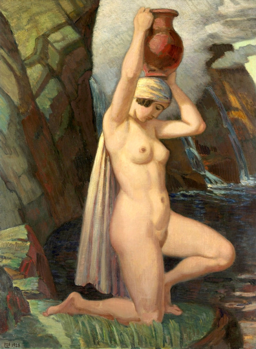 podsteklom:Водонос (The Water Carrier). 1928. Людвиг фон...