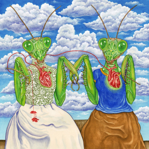 strangelyrose:The Two Mantises Inspired by Frida Kahlo’s...