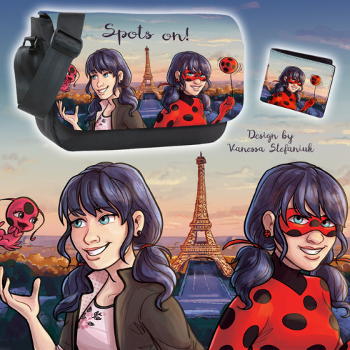 quietsnooze:I designed this Miraculous Ladybug fan merch and...