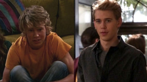 On the left, 16-year-old Austin Butler as Derek on...