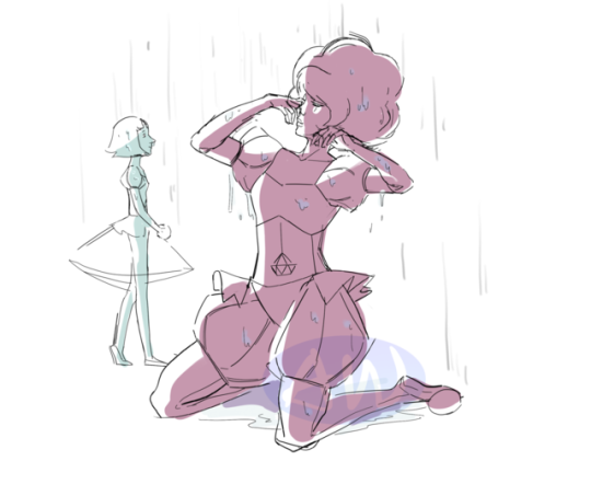 Pink enjoying the rain 🌧