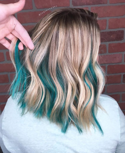 Blonde And Teal Tumblr