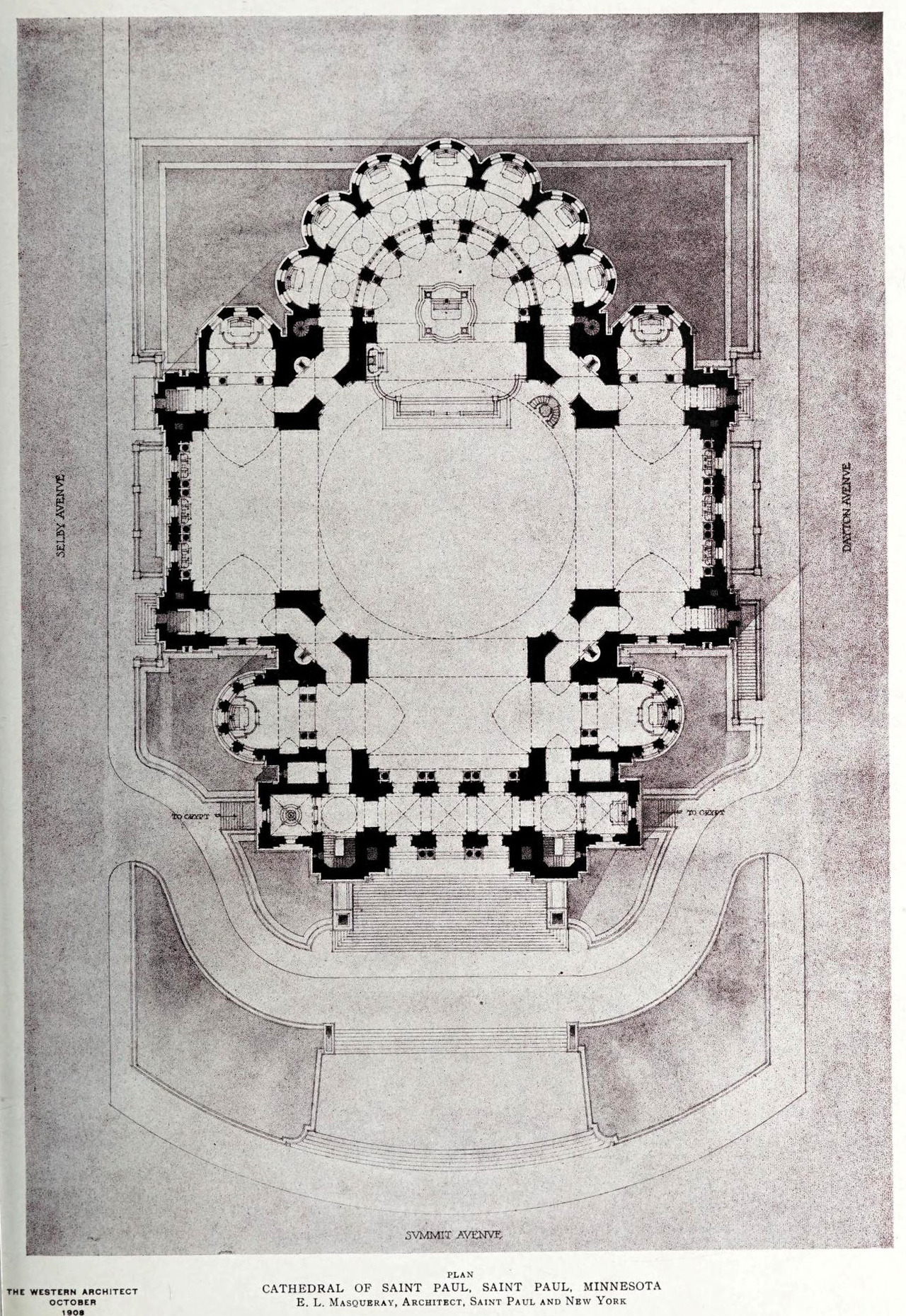 Archi Maps Floor Plan For The Projected Cathedral Of Saint