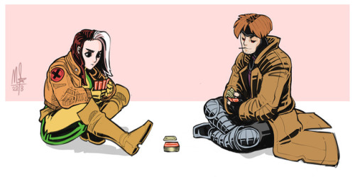 bigmsaxon:Day five, two of my fave X-Men enjoying some downtime.