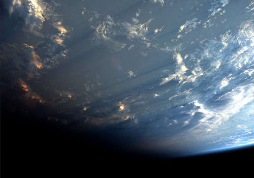 sixpenceee:Clouds cast thousand-mile shadows into space when...