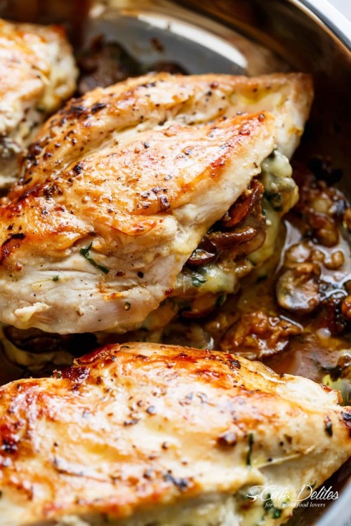 foodffs:Cheesy Garlic Butter Mushroom Stuffed ChickenFollow...