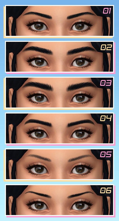 Maxis match eyebrows sims 4