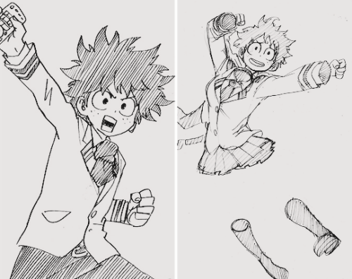 gabychii:flamefly:☆ Izuku Midoriya (plus All Might and...