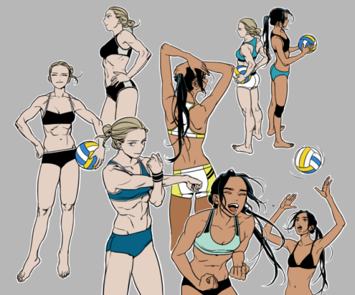 jinamong:beach volleyball girls