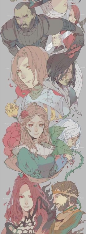 ricbrunett:Game of Thrones Anime style, really amazing...