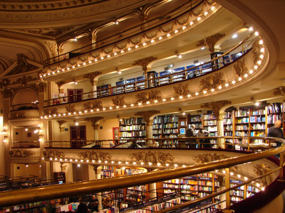 100 year old theatre converted to a book store