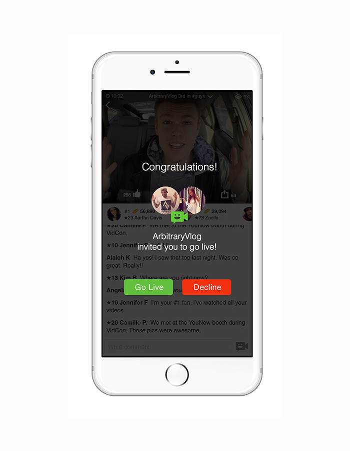 Younow Invite Your Aunce To Guest Broadcast Starting This Week Web Broadcasters Can Invite Viewers From The Chat Or Aunce List To Join Their Broadcast Just Click On Username Of Person You