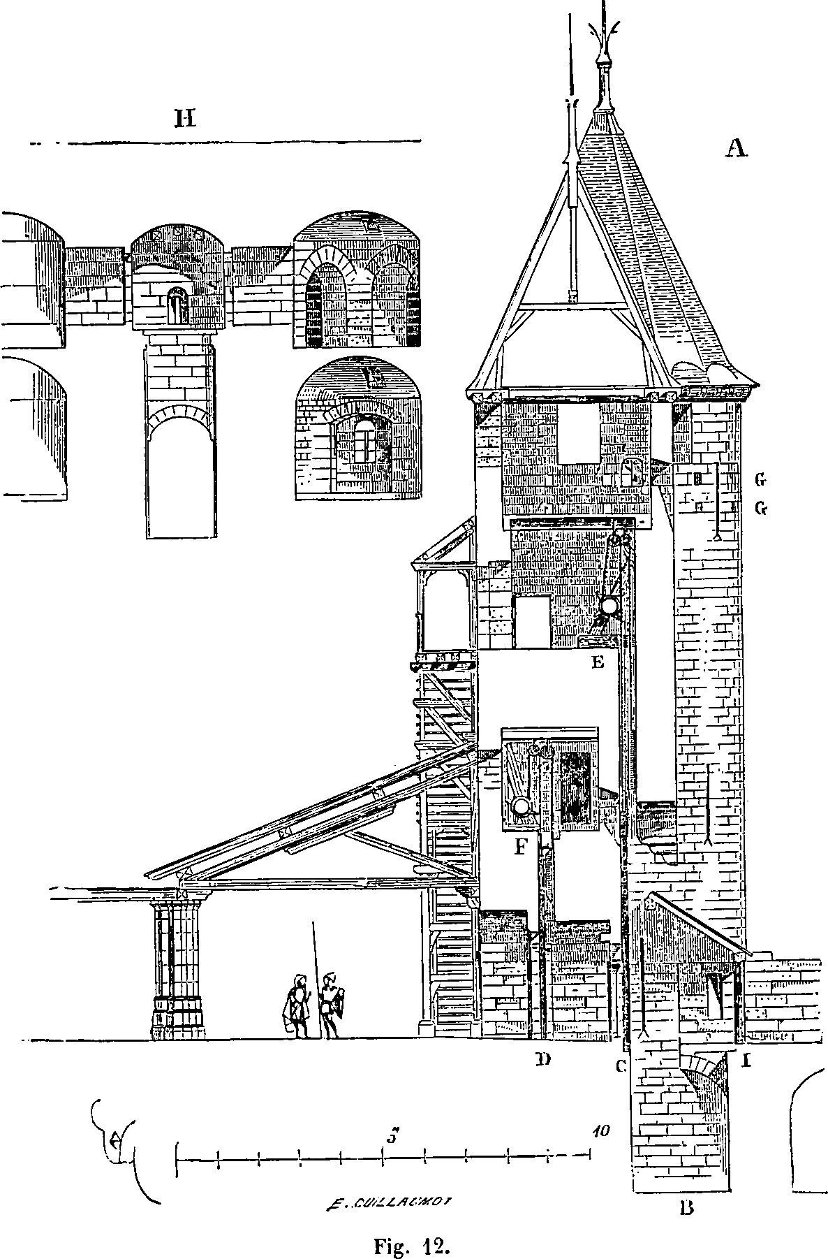 European Architecture — La cité de Carcassonne drawn by Eugène...