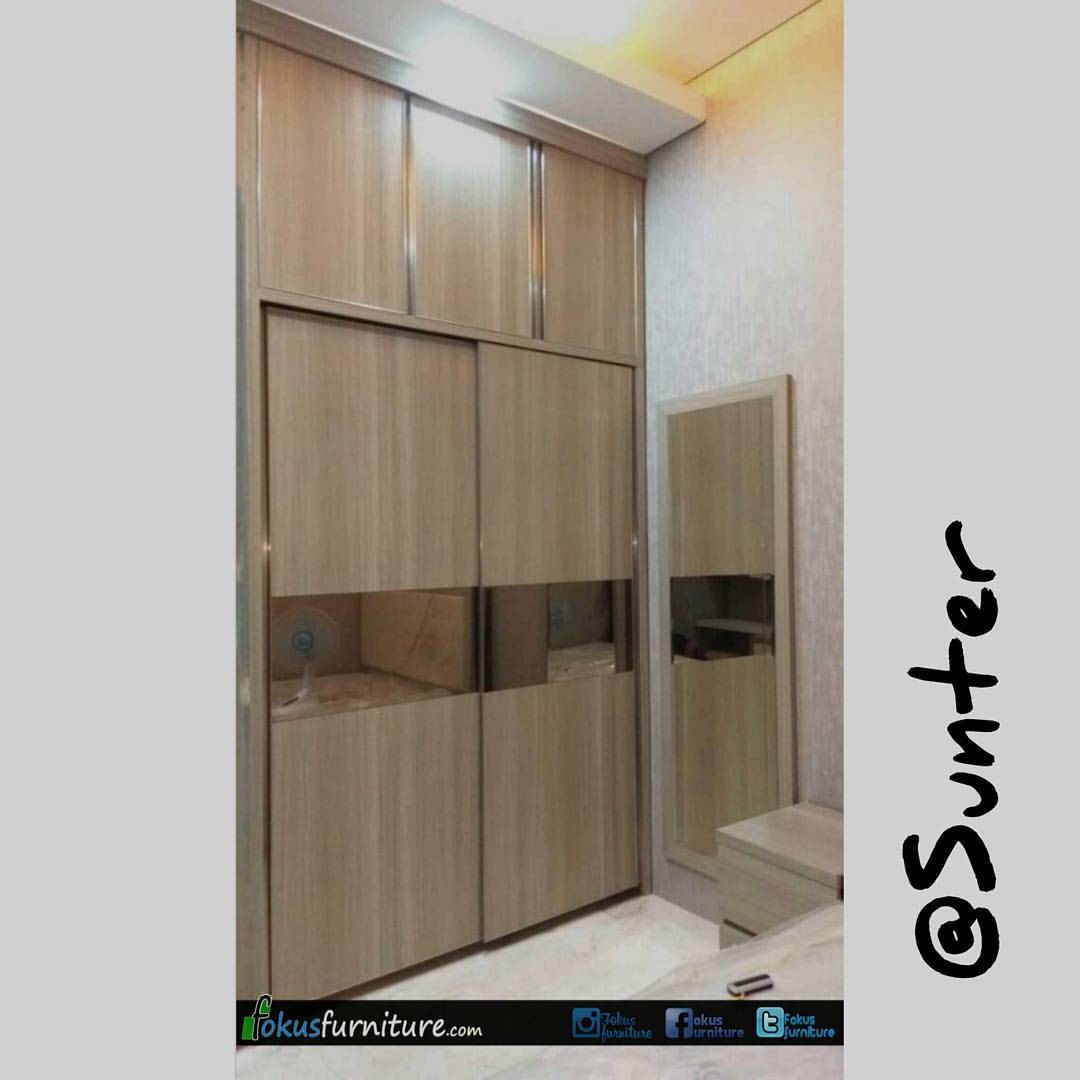 Fokus furniture  Lemari  pakaian  pintu sliding full  plafon  