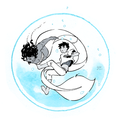Inktober #16: Underwater TWO MINUTES TO MIDNIGHT