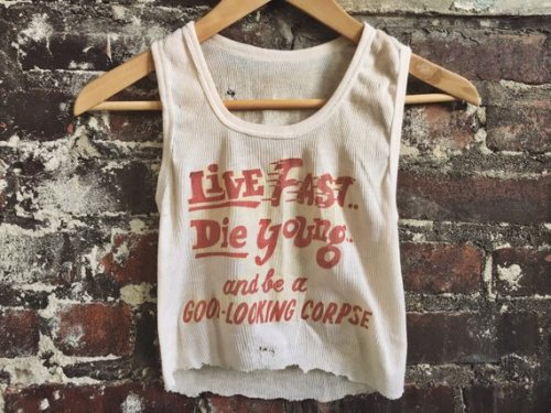 vintage inspired handmade tank top tank top shirt wife beater destoryed live fast die young leave a sexy corpse corpse dead die to buy to purchase bad revival for sale etsy etsy finds found on etsy