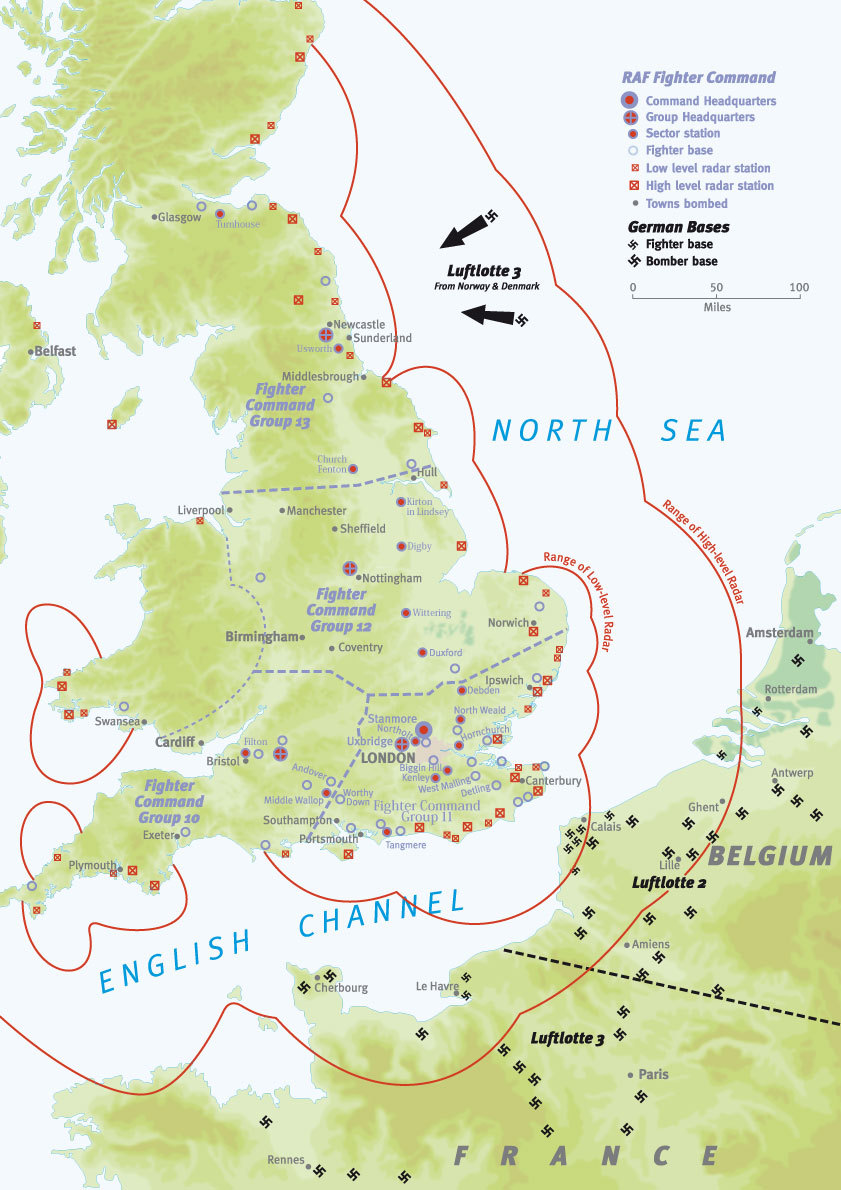 RADAR In The United Kingdom During The Battle Of... - Maps On The Web